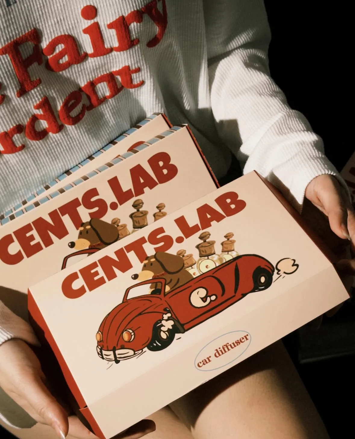 Cents.Lab illustrated car perfume gift boxes